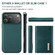 iPhone 17 Pro DG.MING M1 Series 3-Fold Multi Card Wallet Leather Phone Case - Green