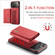 iPhone 17 Pro DG.MING M1 Series 3-Fold Multi Card Wallet Leather Phone Case - Red
