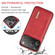 iPhone 17 Pro DG.MING M2 Series 3-Fold Card Bag Wallet Leather Phone Case - Red