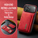 iPhone 17 Pro DG.MING M2 Series 3-Fold Card Bag Wallet Leather Phone Case - Red