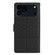 iPhone 17 Pro Diamond Embossed Skin Feel Leather Phone Case - Black