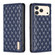 iPhone 17 Pro Diamond Lattice Magnetic Leather Flip Phone Case - Blue