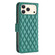 iPhone 17 Pro Diamond Lattice Wallet Flip Leather Phone Case - Green