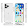 iPhone 17 Pro Dual Color Clear Glitter TPU + TPE Full Coverage Phone Case - Glitter White