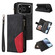 iPhone 17 Pro Dual-color 9 Card Slots Zipper Wallet Leather Phone Case - Black
