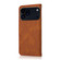 iPhone 17 Pro Dual-color Stitching Leather Phone Case - Brown Red