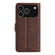 iPhone 17 Pro Dual-side Magnetic Buckle Horizontal Flip Leather Phone Case - Brown