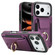 iPhone 17 Pro Elastic Card Bag Ring Holder Phone Case - Purple