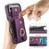 iPhone 17 Pro Elastic Card Bag Ring Holder Phone Case - Purple