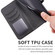 iPhone 17 Pro Embossed Happy Cat Pattern Flip Leather Phone Case - Black