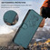 iPhone 17 Pro Embossed Heart Cat Leather Phone Case with Hand Strap - Dark Green