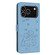 iPhone 17 Pro Embossed Kitten Phone Leather Case with Lanyard - Blue