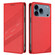 iPhone 17 Pro Embossed Multi-functional Wallet Retro Leather Phone Case - Red