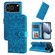 iPhone 17 Pro Embossed Sunflower Leather Phone Case - Blue