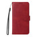 iPhone 17 Pro ENKAY Card Wallet Calf Texture Leather Phone Case with Thickened Glue No White Edge Film - Red
