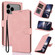 iPhone 17 Pro Fantasy Skin-feel Calfskin Texture Leather Phone Case - Pink