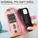 iPhone 17 Pro Fashion Calf Texture Zipper Leather Phone Case - Rose Gold