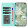 iPhone 17 Pro Floral Embossed Pattern Leather Phone Case - Light Green
