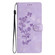 iPhone 17 Pro Flower Butterfly Embossing Pattern Leather Phone Case - Purple