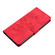 iPhone 17 Pro Flower Butterfly Embossing Pattern Leather Phone Case - Red