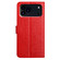iPhone 17 Pro Flower Embossed Leather Phone Case - Red
