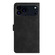 iPhone 17 Pro Flower Embossing Pattern Leather Phone Case - Black