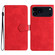 iPhone 17 Pro Flower Embossing Pattern Leather Phone Case - Red
