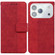 iPhone 17 Pro Geometric Embossed Leather Phone Case - Red