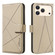 iPhone 17 Pro Geometric Pattern RFID Leather Phone Case - Beige