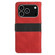iPhone 17 Pro Grid Stitching Leather Phone Case with Lanyard - Red