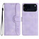 iPhone 17 Pro Heart Pattern Skin Feel Leather Phone Case - Purple