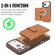 iPhone 17 Pro Kalebol Magnetic Button Card Bag MagSafe Ring Leather Phone Case - Brown
