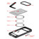iPhone 17 Pro Kalebol MagSafe Invisible Tilt Holder PC Hybrid TPU Case - Grey White