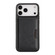iPhone 17 Pro Kalebol Strong MagSafe Magnetic Two-Fold Card Bag Leather Phone Case - Black