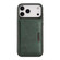 iPhone 17 Pro Kalebol Strong MagSafe Magnetic Two-Fold Card Bag Leather Phone Case - Green