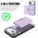 iPhone 17 Pro Kalebol Strong MagSafe Magnetic Two-Fold Card Bag Leather Phone Case - Purple