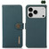 iPhone 17 Pro KHAZNEH Custer Genuine Leather RFID Phone Case - Green