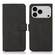 iPhone 17 Pro KHAZNEH Matte Texture Leather Phone Case - Black