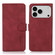 iPhone 17 Pro KHAZNEH Matte Texture Leather Phone Case - Red