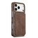 iPhone 17 Pro LC.IMEEKE Hon Ancient Series Flip Leather Phone Case - Coffee