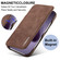 iPhone 17 Pro LC.IMEEKE Hon Ancient Series Flip Leather Phone Case - Coffee