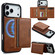 iPhone 17 Pro LC.IMEEKE L5 Series Detachable RFID Card Bag Magsafe Phone Case - Brown