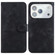 iPhone 17 Pro Lily Embossed Leather Phone Case - Black