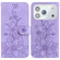iPhone 17 Pro Lily Embossed Leather Phone Case - Purple