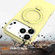 iPhone 17 Pro Liquid Silicone MagSafe Magnetic Phone Case with Ring Holder - Yellow