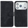 iPhone 17 Pro Little Tiger Embossed Leather Phone Case - Black
