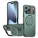 iPhone 17 Pro Metal Rotation Holder MagSafe TPU Hybrid PC Phone Case - Grey Green