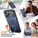 iPhone 17 Pro Metal Rotation Holder MagSafe TPU Hybrid PC Phone Case - Navy Blue