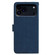 iPhone 17 Pro Moonlit Butterfly Dance Pattern Embossed Leather Phone Case - Navy Blue