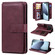iPhone 17 Pro Multi-Function Wallet 10 Card Slots Leather Phone Case - Claret